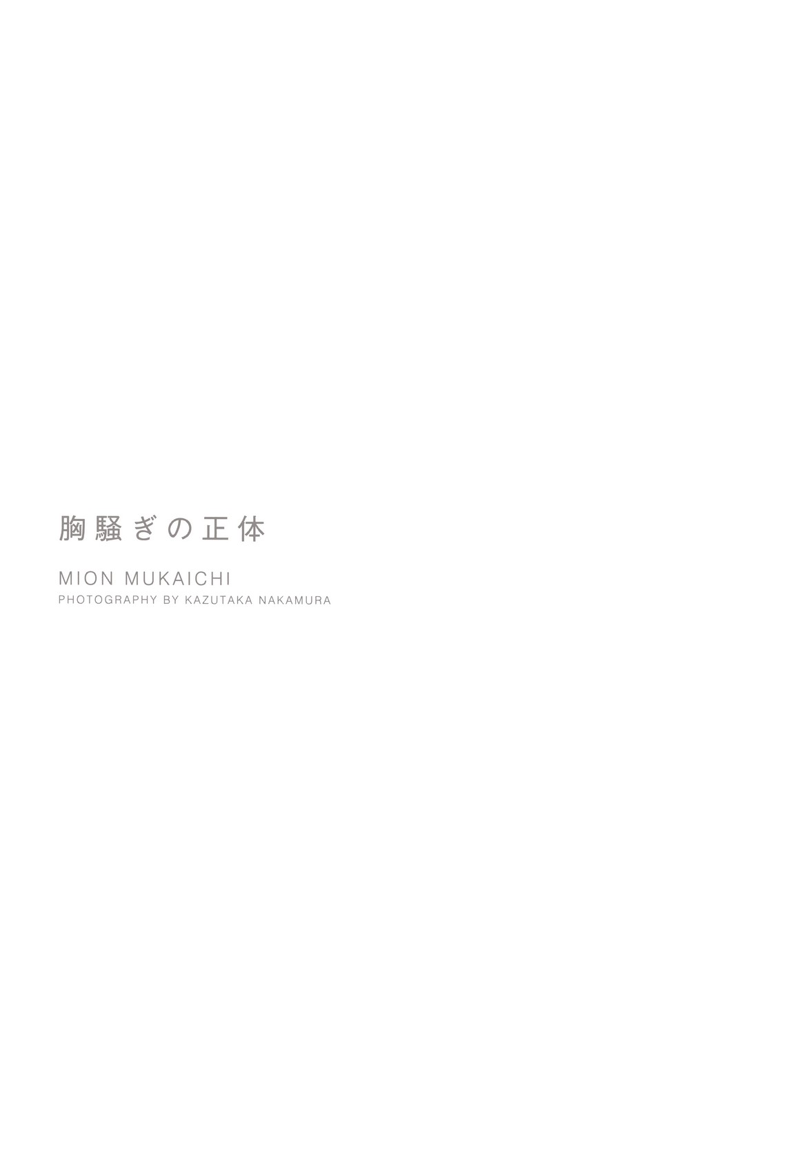 [Photobook] NO.0408 Mion Mukaichi 向井地美音 - 胸騒 ...