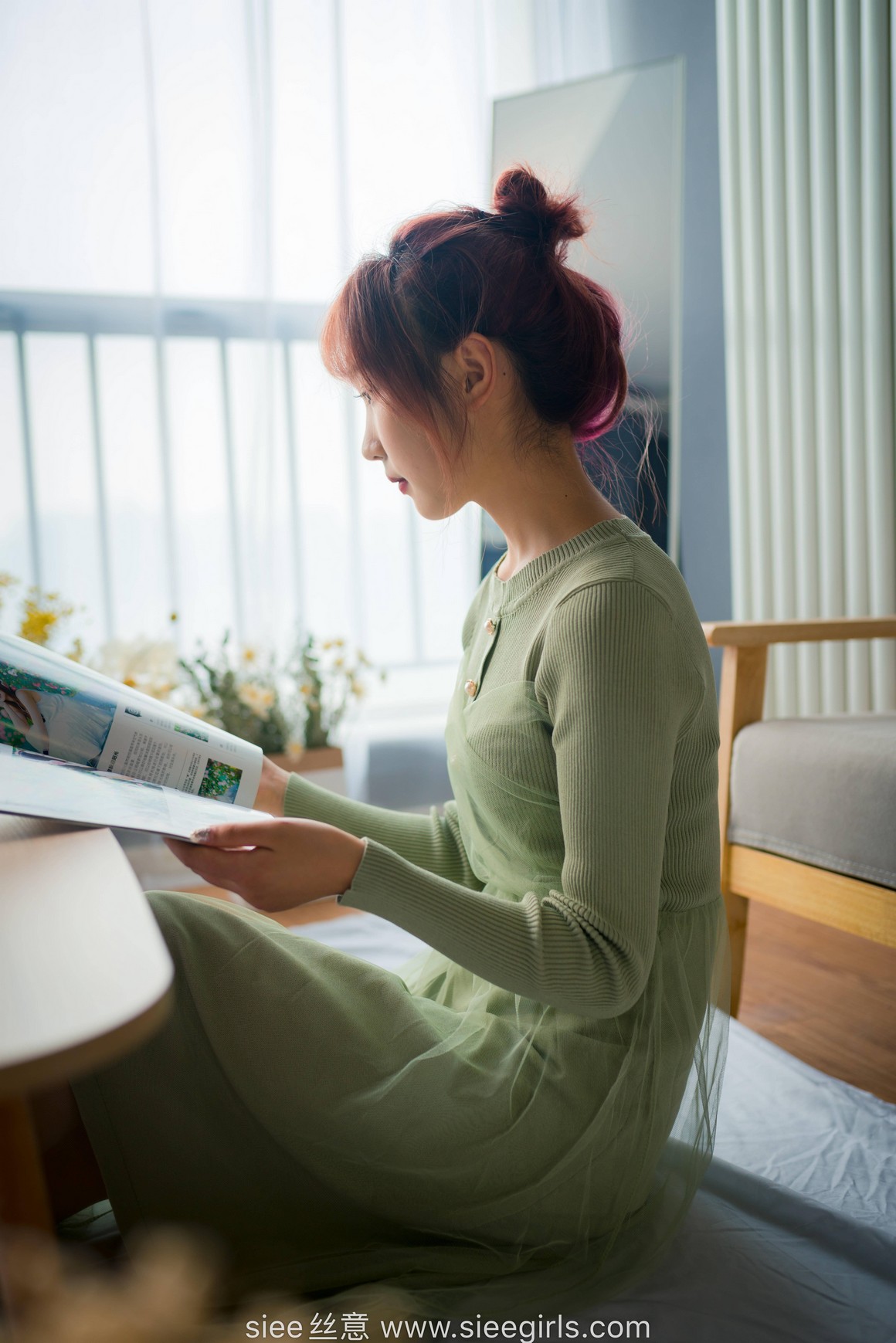 [SIEE丝意] No.473 绿色莲衣裙 厚肉丝