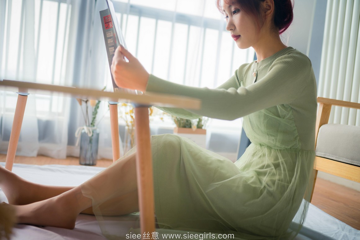 [SIEE丝意] No.473 绿色莲衣裙 厚肉丝