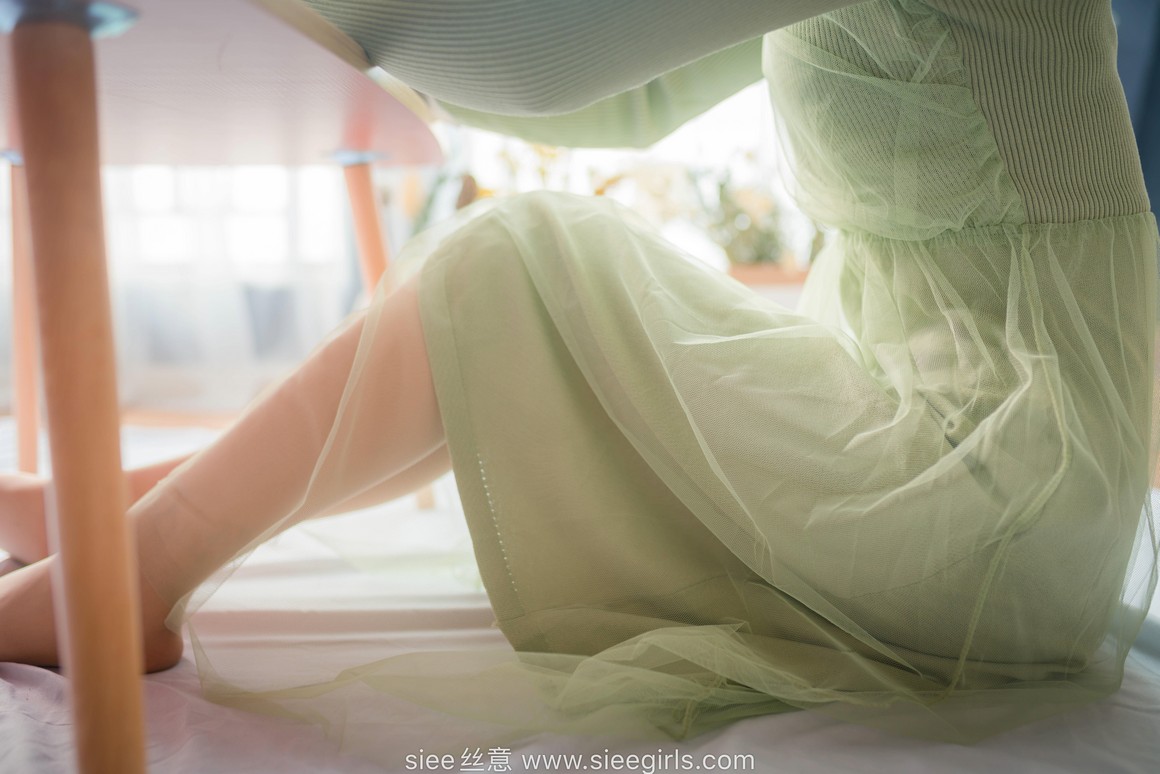 [SIEE丝意] No.473 绿色莲衣裙 厚肉丝