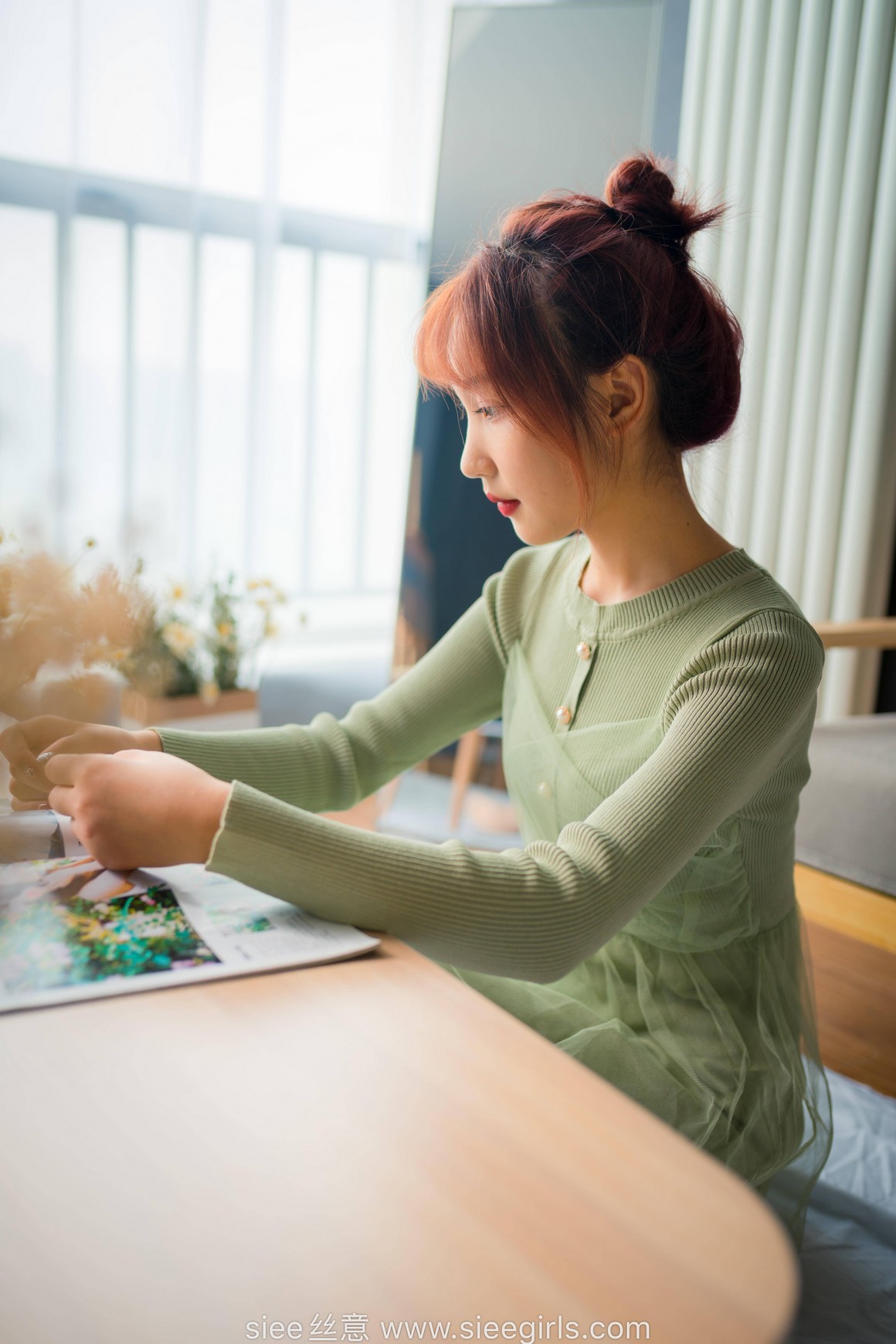 [SIEE丝意] No.473 绿色莲衣裙 厚肉丝