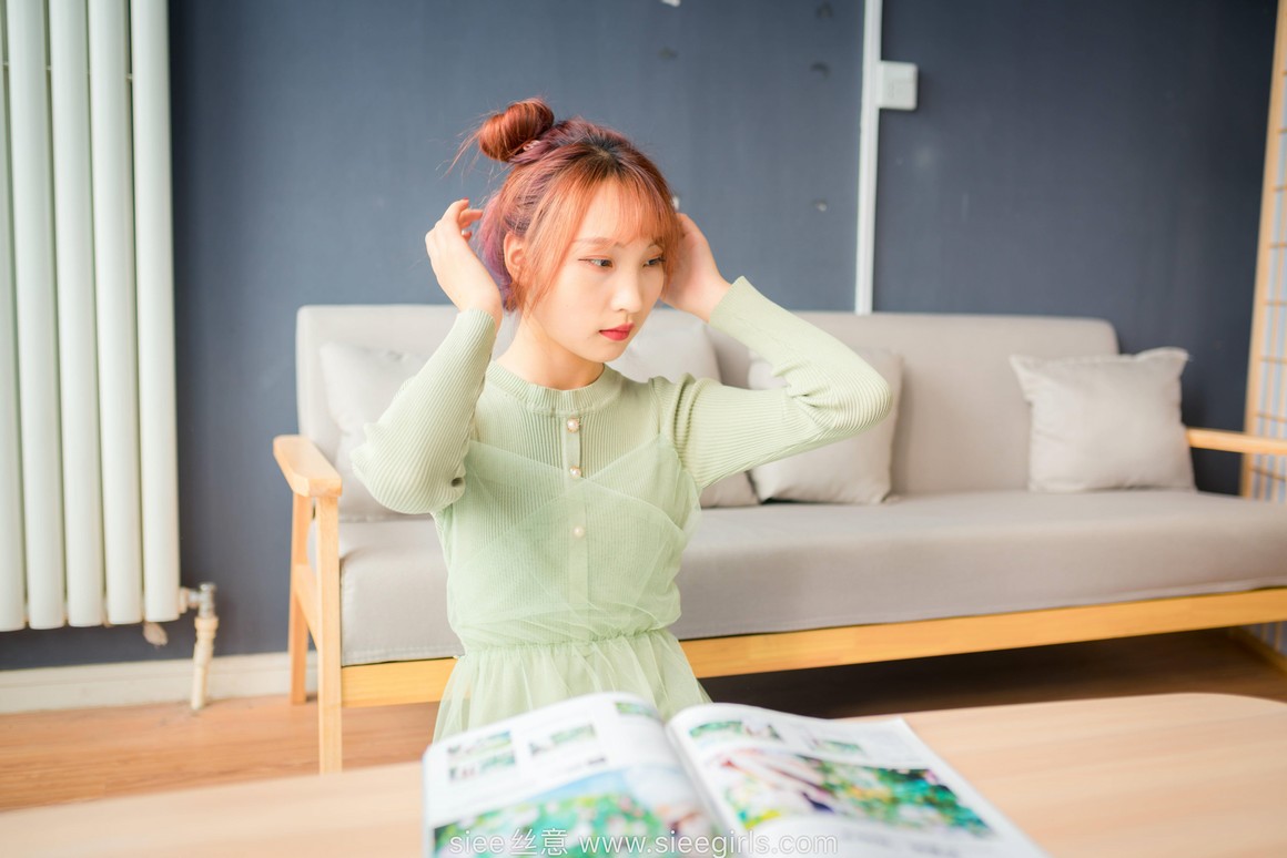 [SIEE丝意] No.473 绿色莲衣裙 厚肉丝