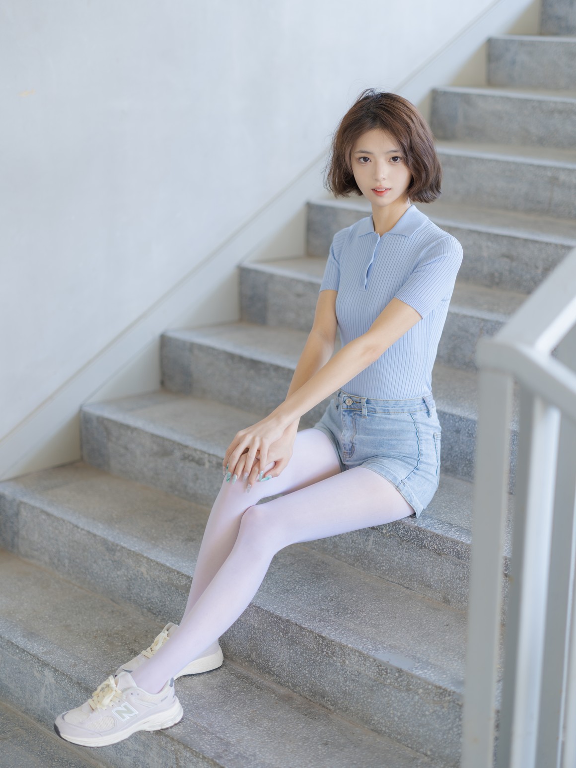 森萝财团写真 媛媛 试拍 15D超薄白丝