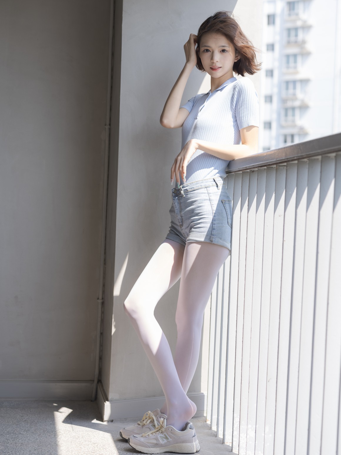 森萝财团写真 媛媛 试拍 15D超薄白丝