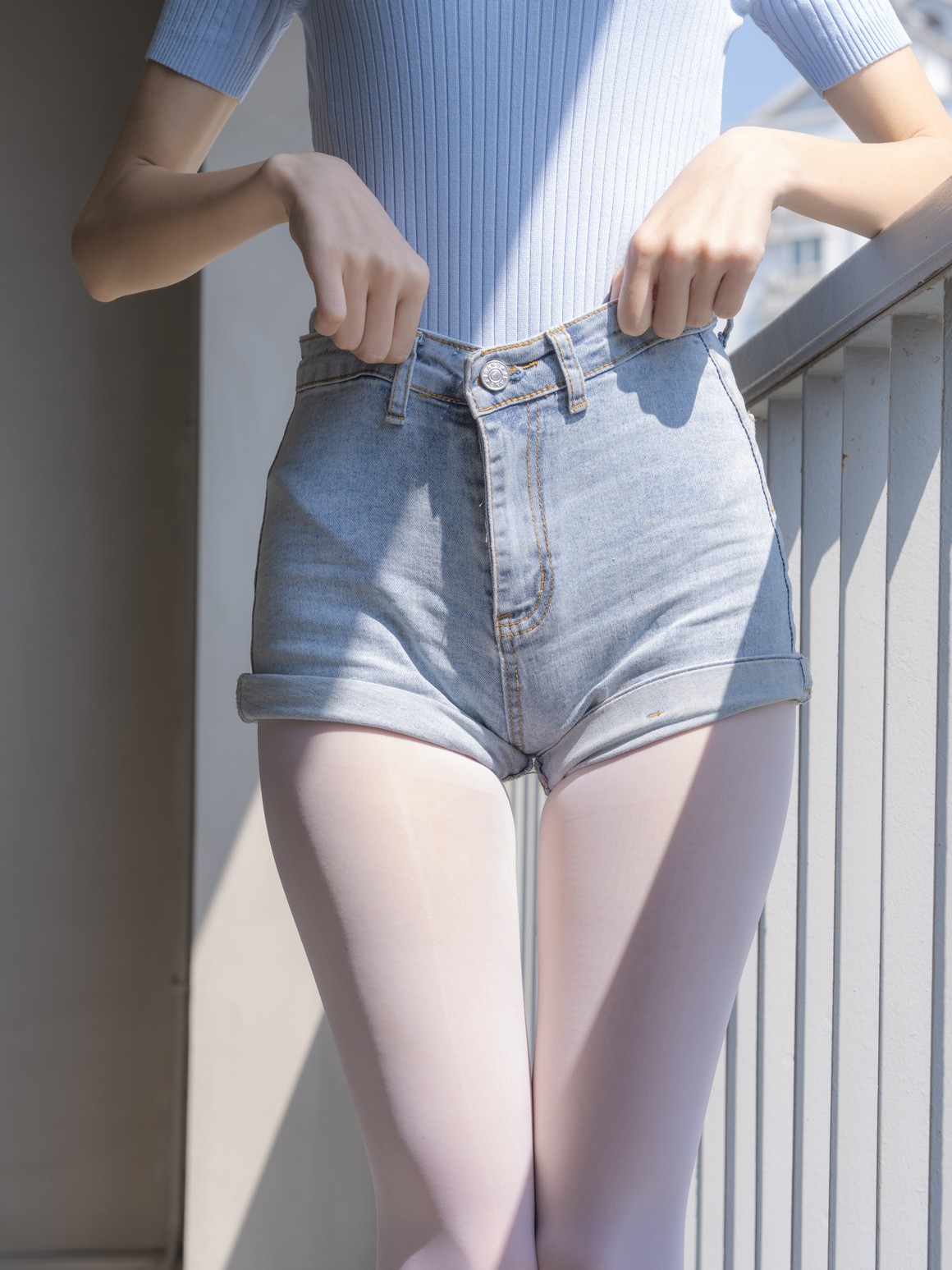 森萝财团写真 媛媛 试拍 15D超薄白丝