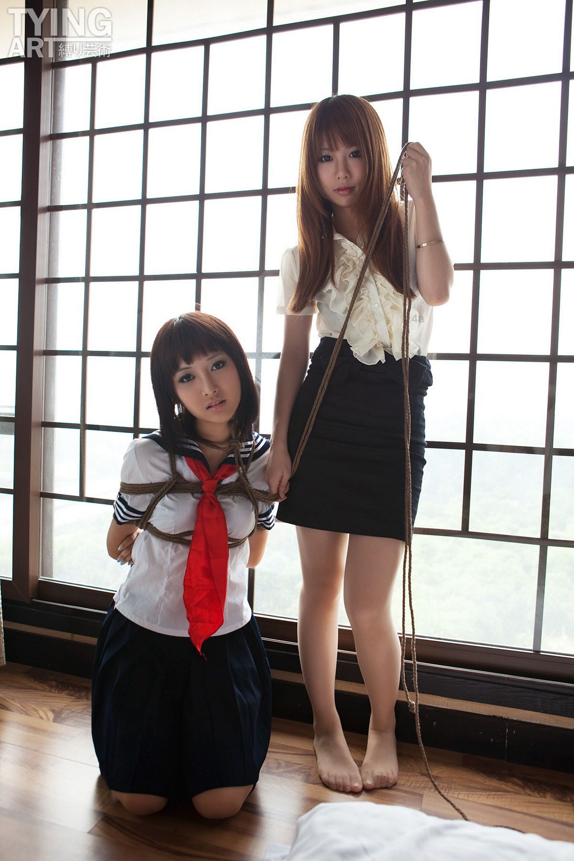 TyingArt縛リ芸術 No.091 OL & School Girl 1 - Dimdim  ...